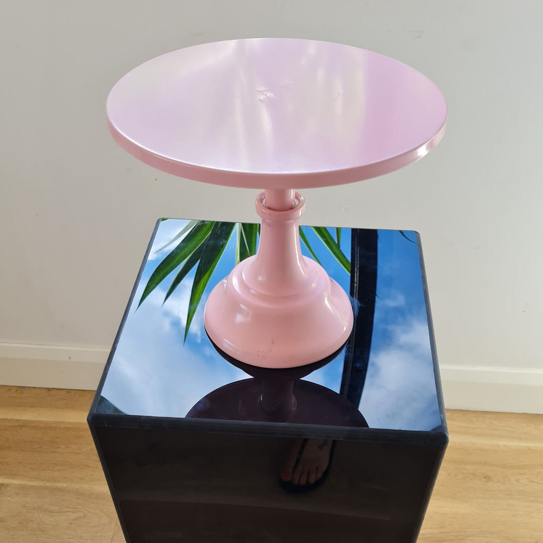 Pink cake stand